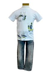 Skater Print Top and Pants Set