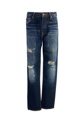 Blue Faded And Destroyed Skinny Jeans