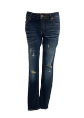 Destroyed Deep Indigo Skinny Jeans