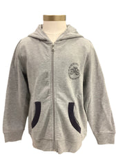 Navy Blue Gray Orange Big Bike Print Jacket