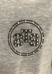 Navy Blue Gray Orange Big Bike Print Jacket