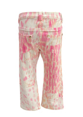 Pink Faded Pink Print Trousers