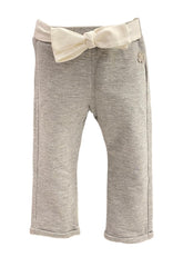 White Shiny Silver with Bow Trousers