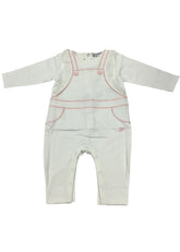 Embroidered Design with Side Frills Romper Suit