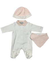 Embroidered Manga Bear with Hat and Bib Gift Set