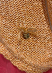 Orange Knitted Cropped Cardigan