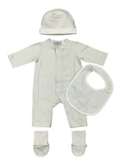 Romper with Hat-Bib-Socks Set