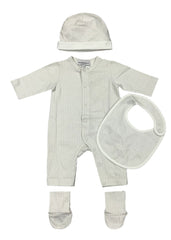Romper with Hat-Bib-Socks Set
