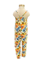 Shirred Bodice Floral Jumpsuit