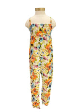 Shirred Bodice Floral Jumpsuit