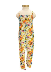 Shirred Bodice Floral Jumpsuit