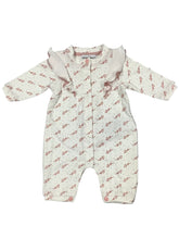 'EA' Mini Dots Print Romper