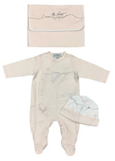 'Emporio Armani' Signature Romper Side Opening and Hat Set