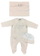 'Emporio Armani' Signature Romper Side Opening and Hat Set