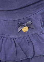 Navy Blue Jersey Skirt With Ruffled Layers Skirt