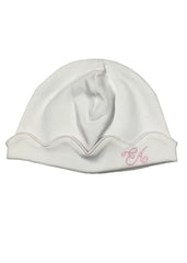 Scallop Trim 'EA' Embroidered Hat