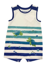 White Blue Green Tortoise Stripe Shortie