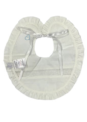 White Nicole with Frills Bib