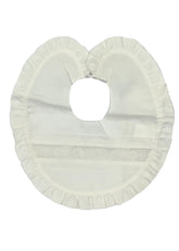 White Nicole with Frills Bib