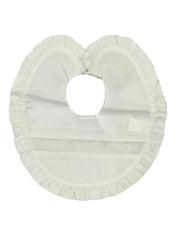 White Nicole with Frills Bib