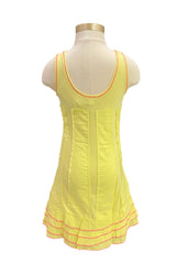 Yellow Embroidered Palomette Dress