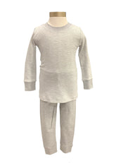 Gray White Stripe Long Sleeve and Pants Pyjama Set