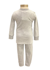 Gray White Stripe Long Sleeve and Pants Pyjama Set