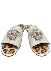 Butterfly and Sequins Design Slip-On Sandal