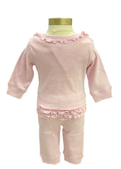 Baby Girl Pink Long Sleeve and Pants Set
