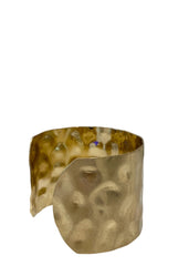 Gold Ripple Cuff Bracelet