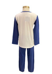 White Blue Giraffe & Fish Long Sleeves Pyjamas