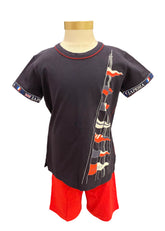 La Perla Hem Strap Logo Top and Short Set