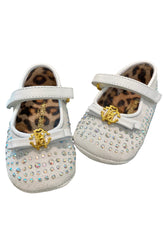 All-Over Rhine Stone with Strap Baby Shoes