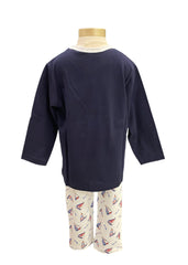 Sailboat Print Pyjamas Top and Trouser Set