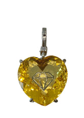 Diamond Engraved Heart Gem