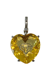 Diamond Engraved Heart Gem