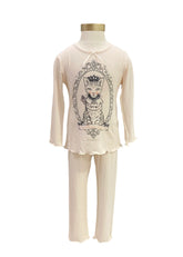 'La Princesse Chatte' Pyjama Top and Trouser Set