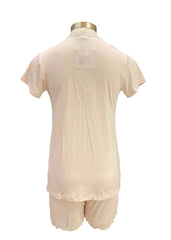 Embroidered Flower Sideways Design Pyjama