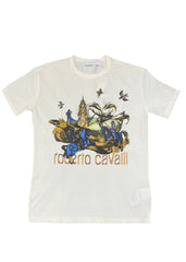 Castle and Dragon Print Short Sleeve T-Shirt