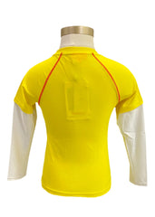 Yellow Hot Dogs Print Rash Guard