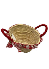 Red Checkered with Cherry Bling Basket