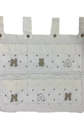 Beige Polka Storage Cloth Hanging Storage Bag