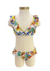 Multi Pineapple Print Swimsuit