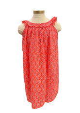 Red Orange Indian Paisley Flutter Dress