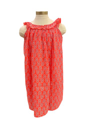 Red Orange Indian Paisley Flutter Dress