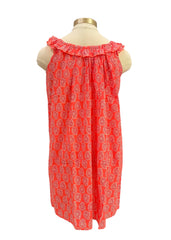 Red Orange Indian Paisley Flutter Dress