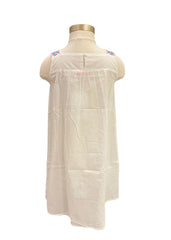 White Multi Tribal Embroidered Dress