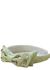 Green Gray Striped Hairband