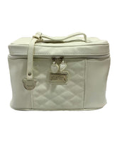 White Criss-Cross Beauty Wash Bag