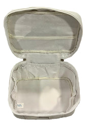 White Criss-Cross Beauty Wash Bag